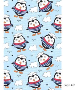 پرده زبرا طرح جغد ملوان مدل 1429