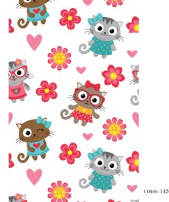 پرده زبرا طرح گربه مدل 1426