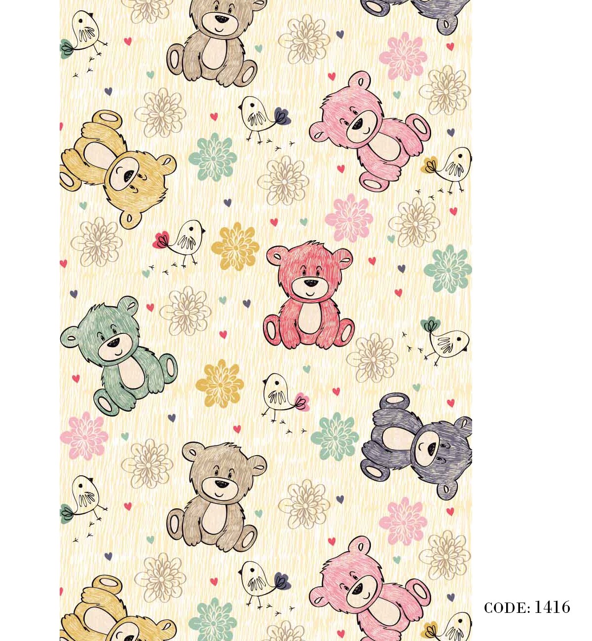 پرده زبرا طرح TEDDY مدل 1416