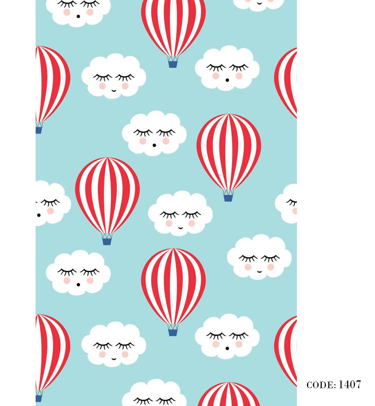 پرده کرکره ای زبرا طرح بالن مدل 1407