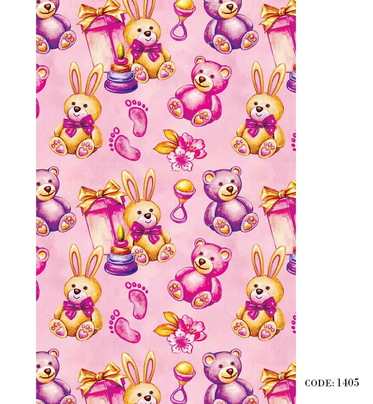 پرده زبرا طرح خرس مدل 1405