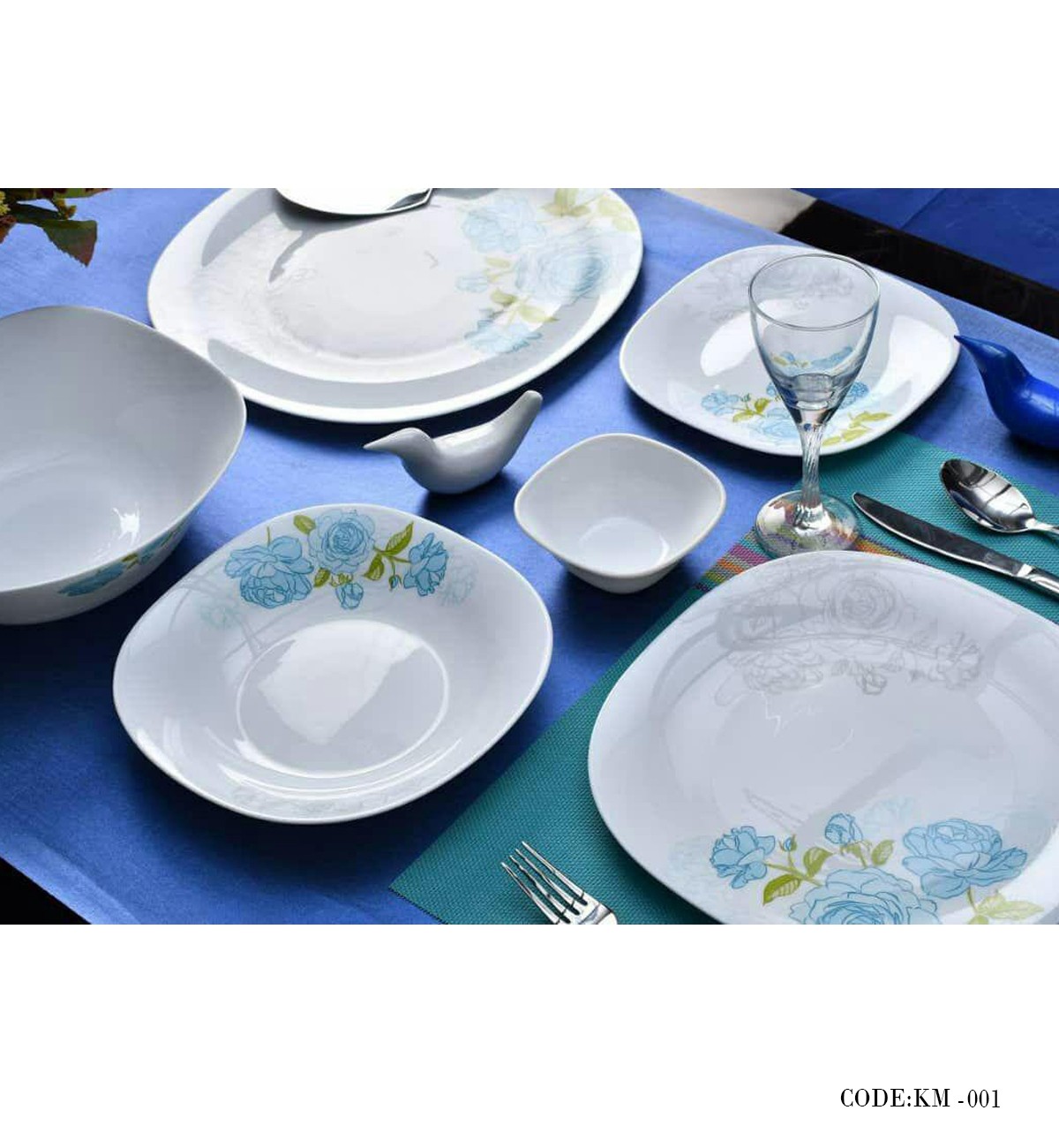 سرویس غذاخوری آرکوپال 26 پارچه مدل رز آبی