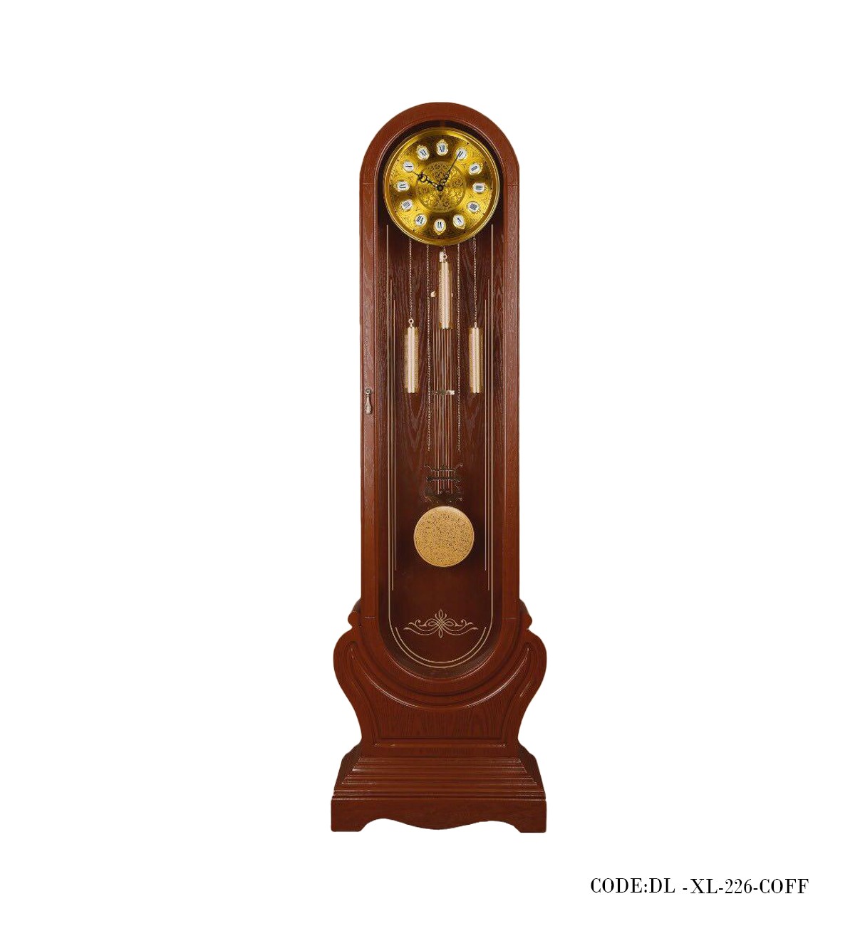 ساعت مبله چوبی مدل GRAND FATHER رنگ فندقی