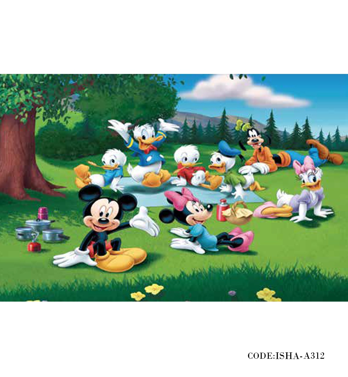 پوستر کاغذی اتاق کودک مدل میکی موس