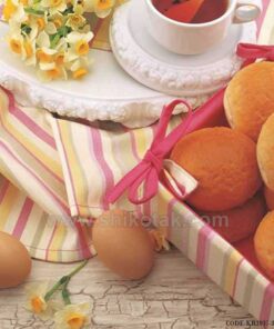 سرویس پارچه آشپزخانه عروس طرح اسپرید صورتی