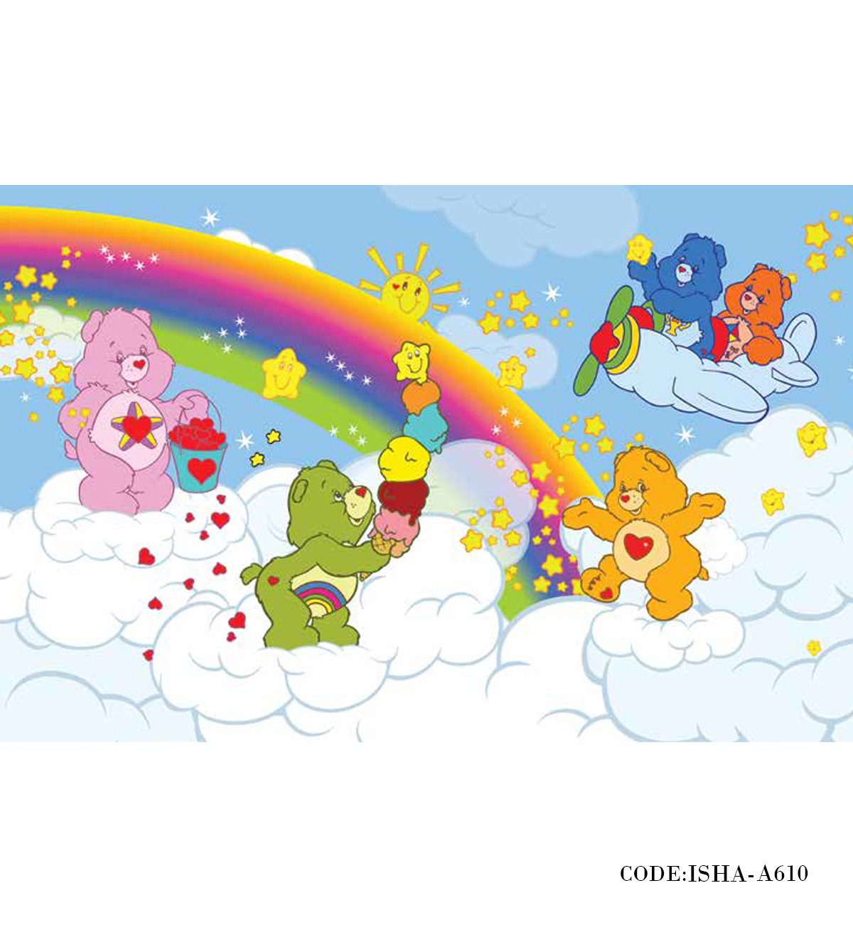 پوستر کاغذی اتاق کودک مدل خرس