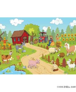 پوستر کاغذی دیواری کودکانه مدل مزرعه