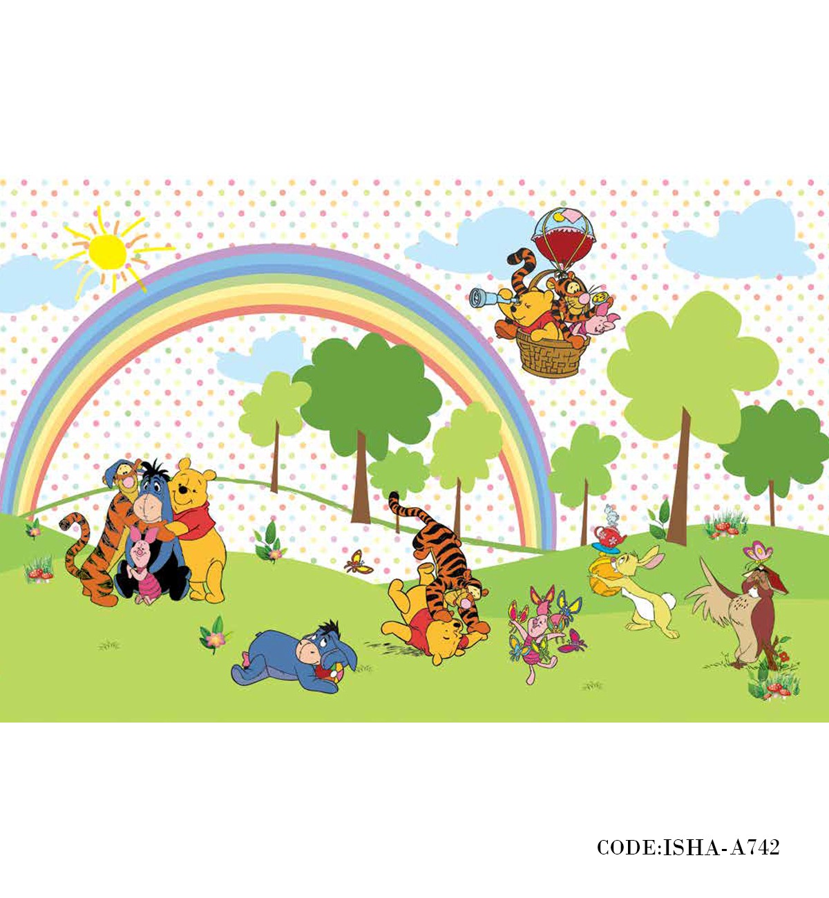 پوستر کاغذی دیواری اتاق کودک مدل تایگر