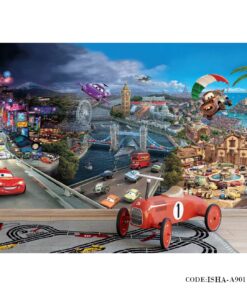 پوستر کاغذی پسرانه مدل شهر ماشین ها