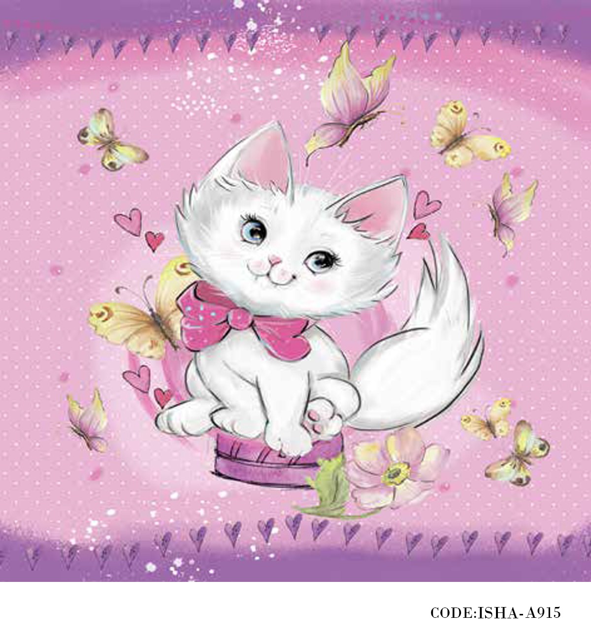 پوستر کاغذی دخترانه مدل گربه