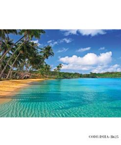 پوستر منظره کاغذی طرح جزیره