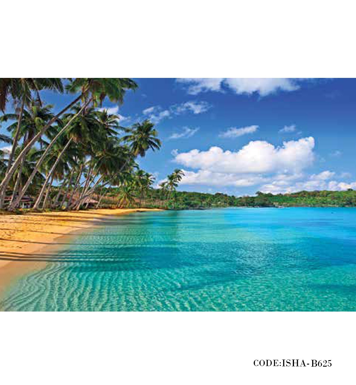 پوستر منظره کاغذی طرح جزیره