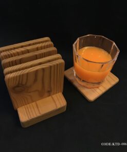 زیر لیوانی چوبی6 نفره ماهاگونی استنددار مدل شهره