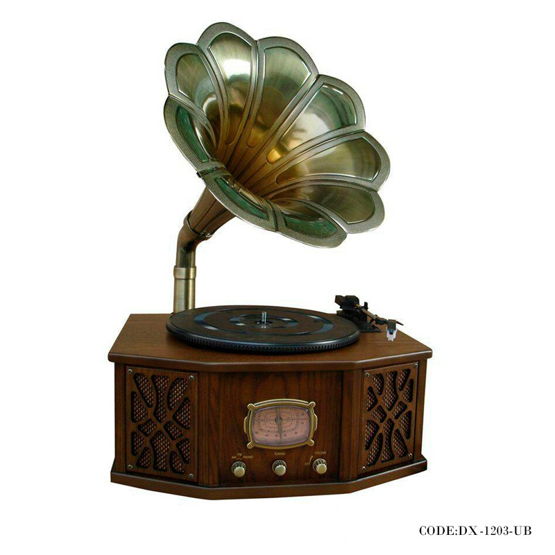 گرامافون رومیزی لاکچری مدل 1203UB-METAL