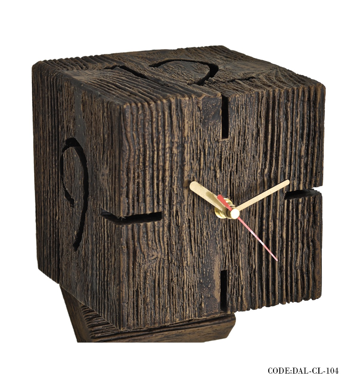 ساعت رومیزی طرح چوب ساحل مدل 104