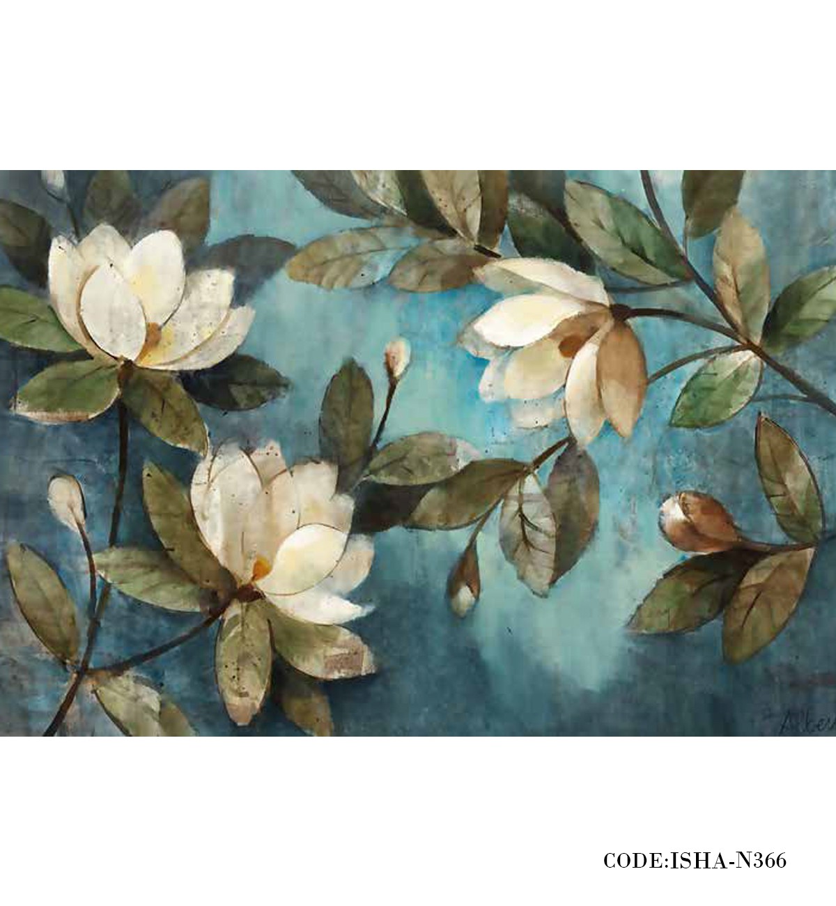 پوستر کاغذی دیواری گل طرح برکه