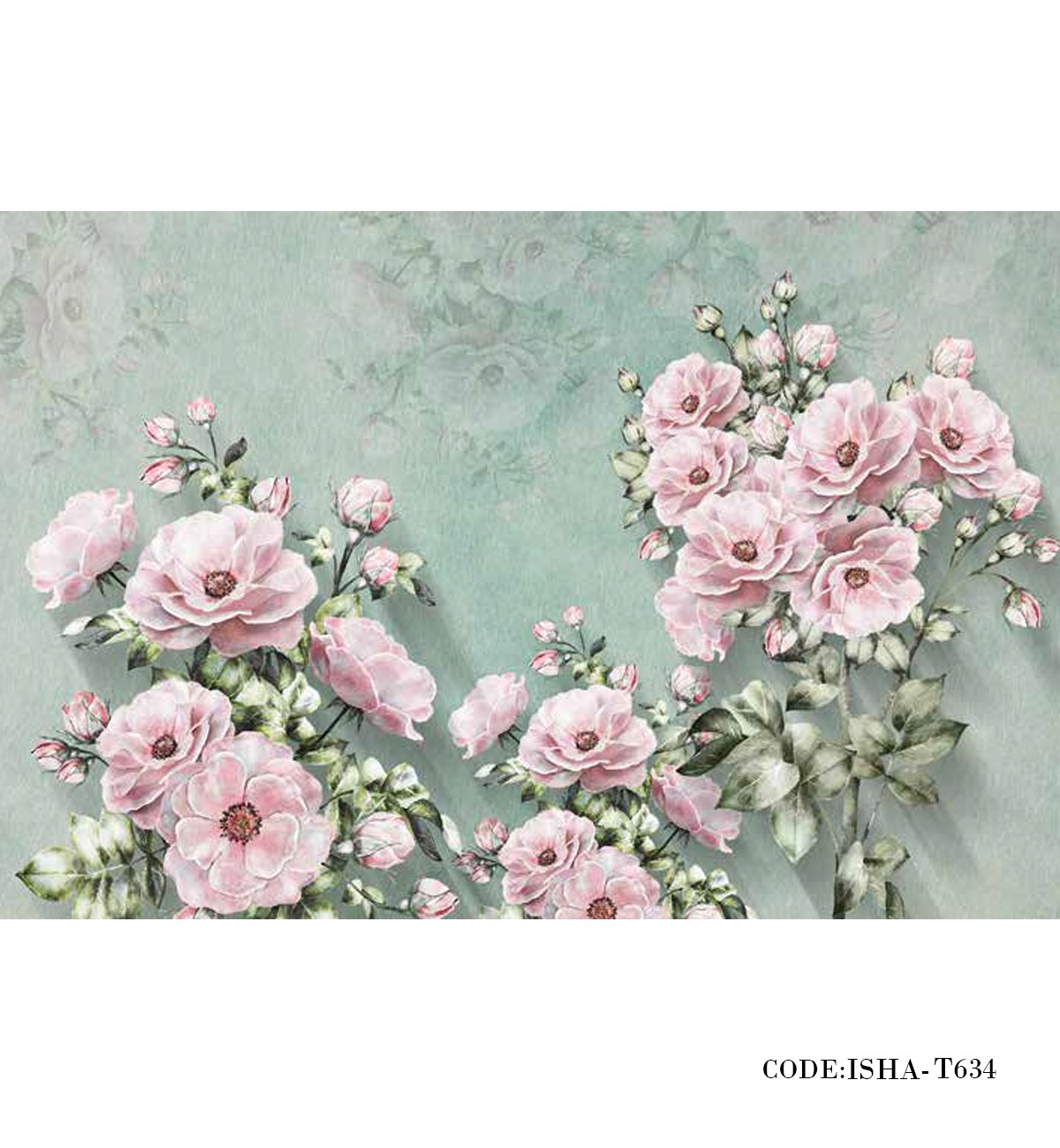 پوستر دیواری کاغذی گل مدل گل صورتی