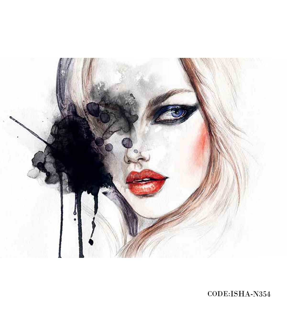 پوستر دیواری آرایشگاه کاغذی مدل چشم