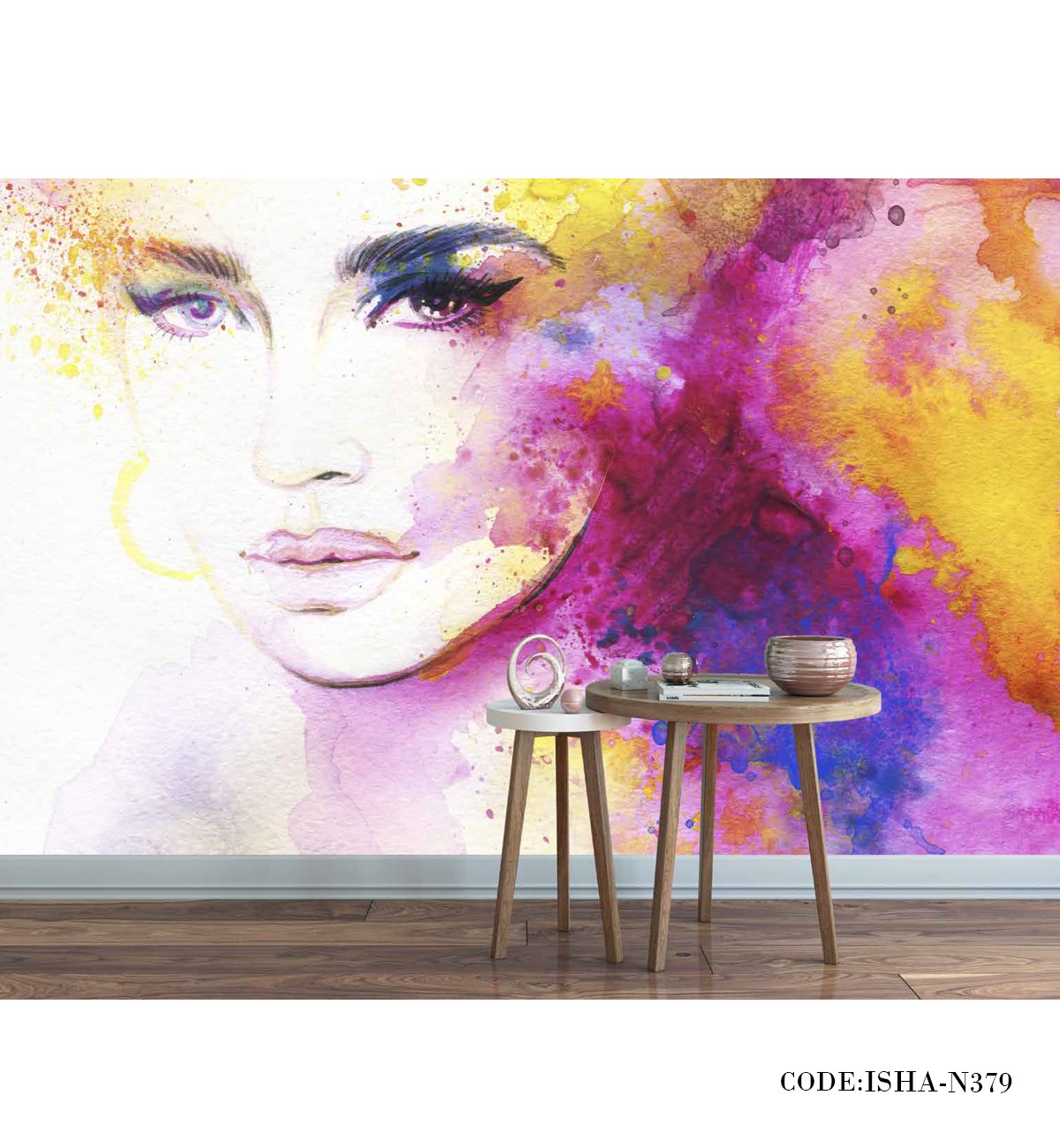 پوستر کاغذی دیواری آرایشگاه مدل نگاه