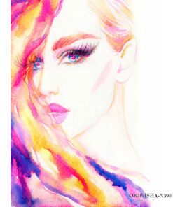 پوستردیواری کاغذی آرایشگاه مدل مژگان