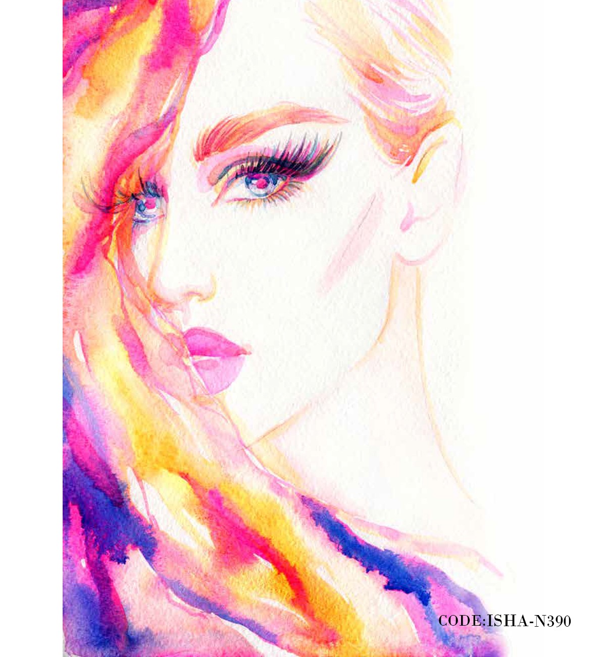 پوستردیواری کاغذی آرایشگاه مدل مژگان