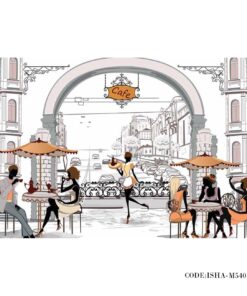 پوستر کاغذی دیواری مخصوص کافی شاپ مدل ضیافت