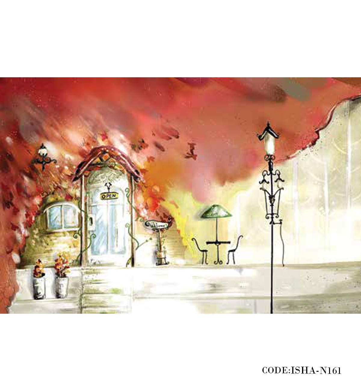 پوستر کاغذی دیواری اتاق خواب مدل DOOR