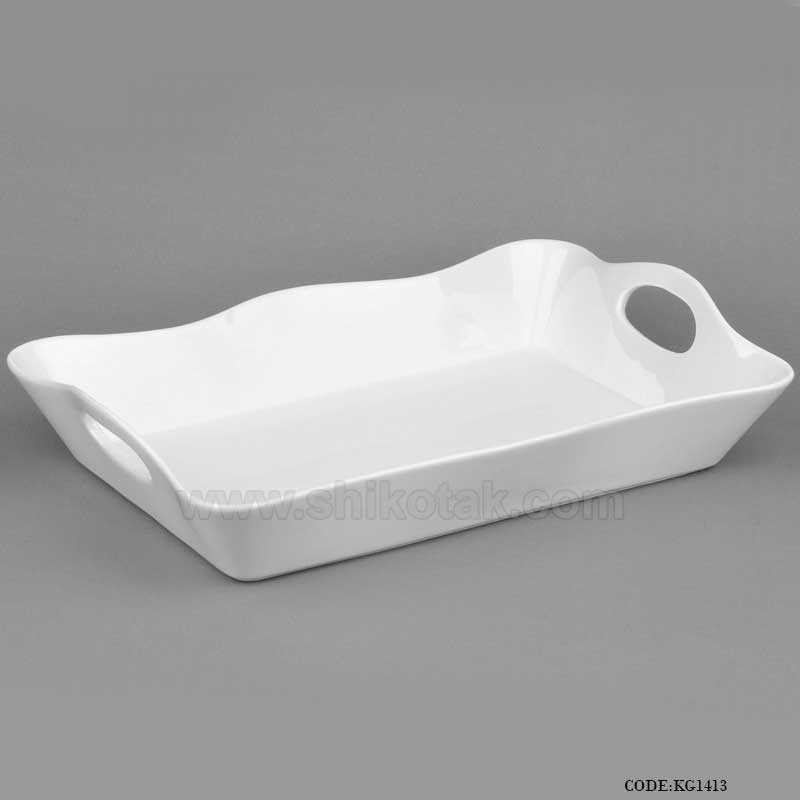 مرغ خوری سرامیکی مستطیل طرح الگانت