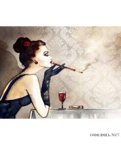 پوستر دیواری کاغذی نقاشی مدل دود