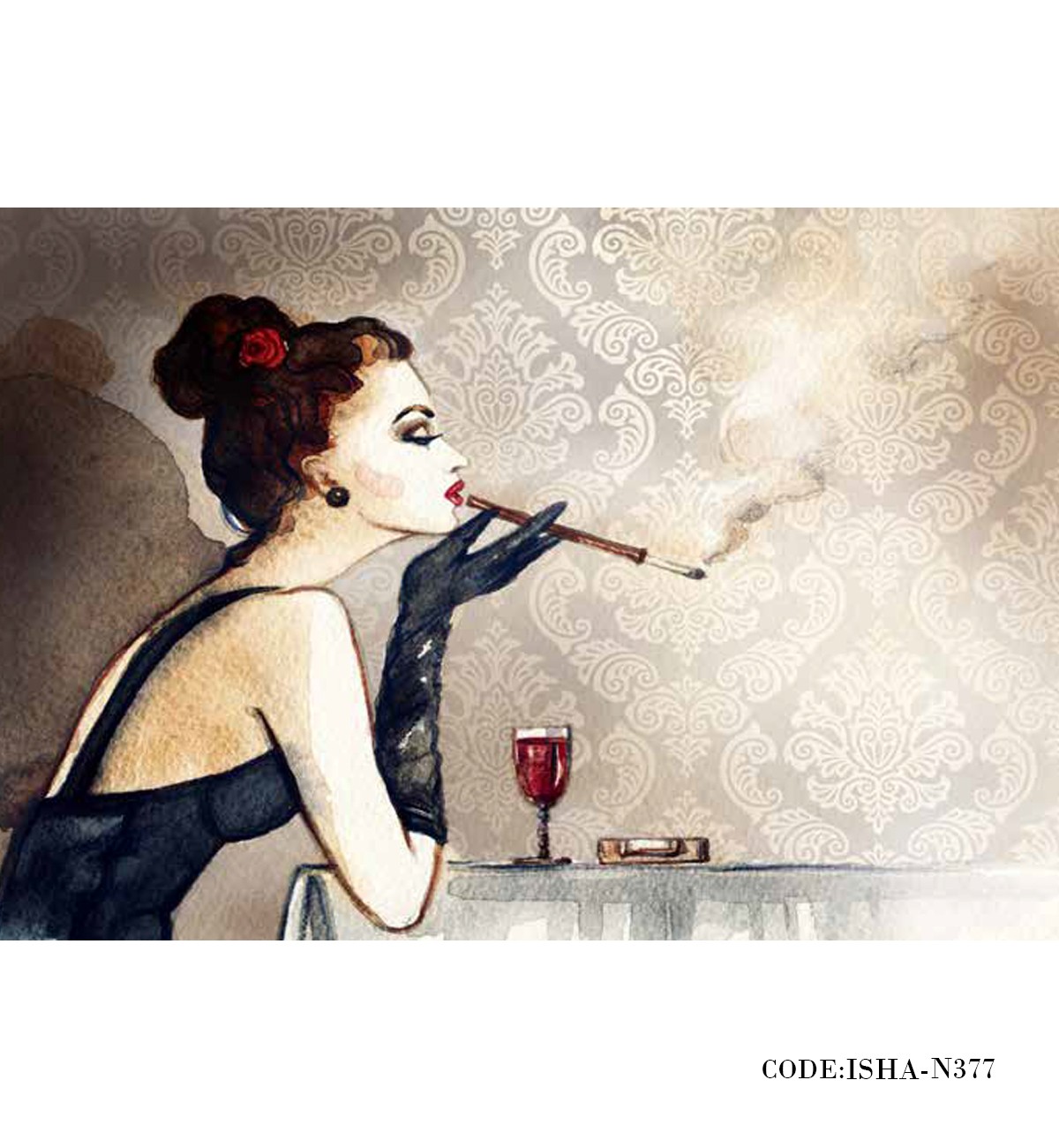 پوستر دیواری کاغذی نقاشی مدل دود