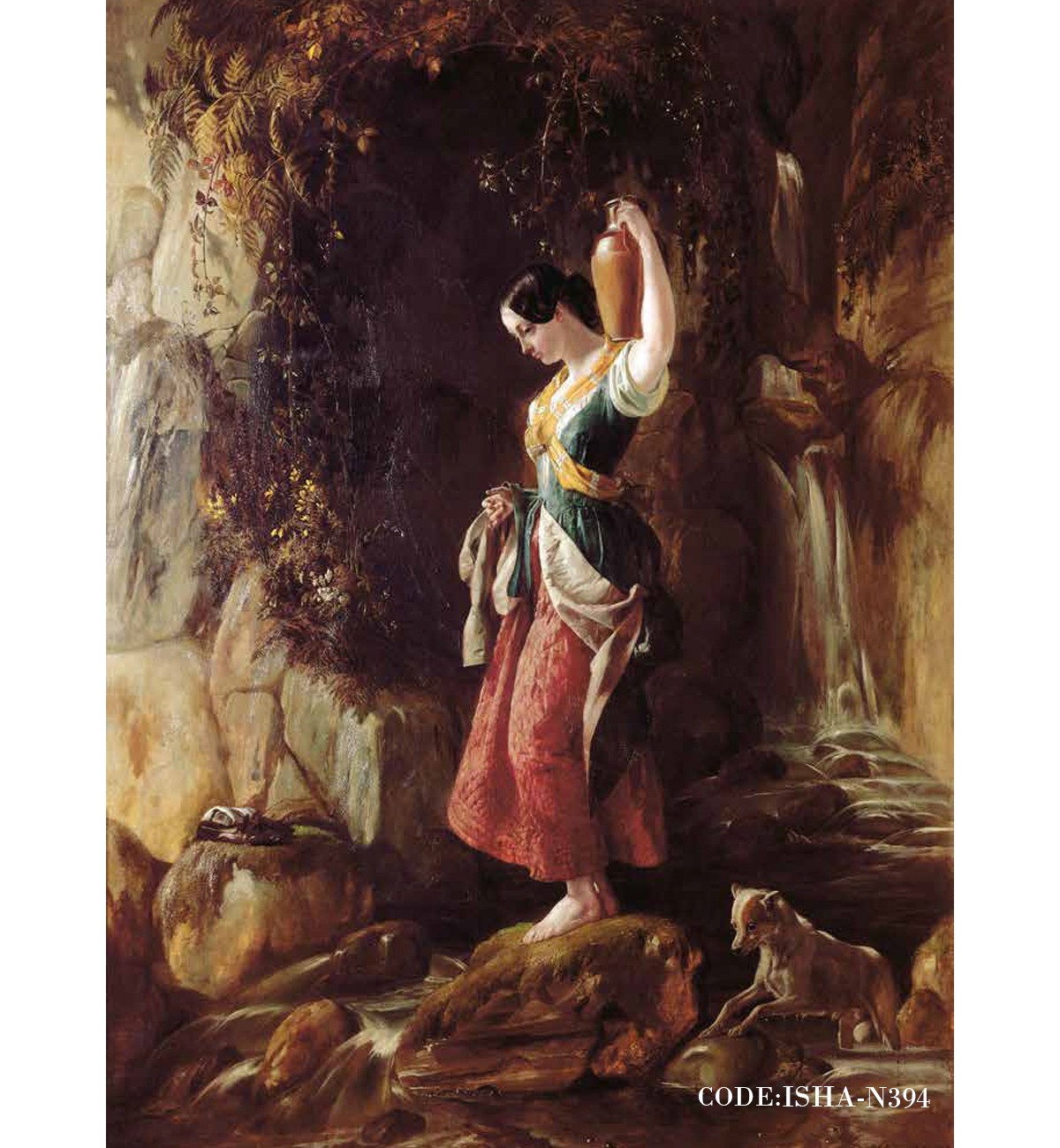 پوستر نقاشی دیواری کاغذی مدل چشمه