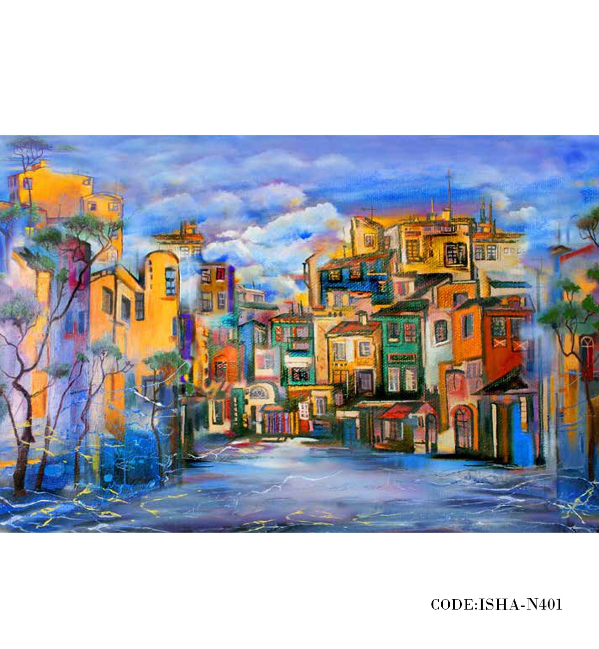 پوستر کاغذی نقاشی دیواری مدل شهر