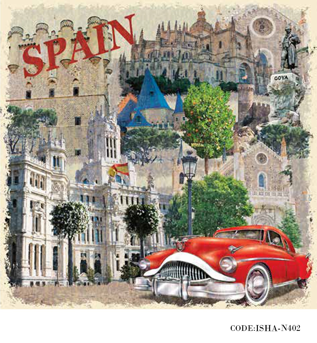 پوستر فانتزی کاغذی دیواری مدل SPAIN