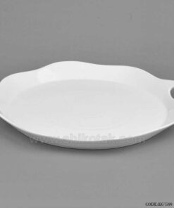 سینی سرامیکی دسته دار گرد