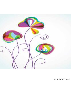 پوسترفانتزی دیواری پارچه ای مدل گل رنگارنگ