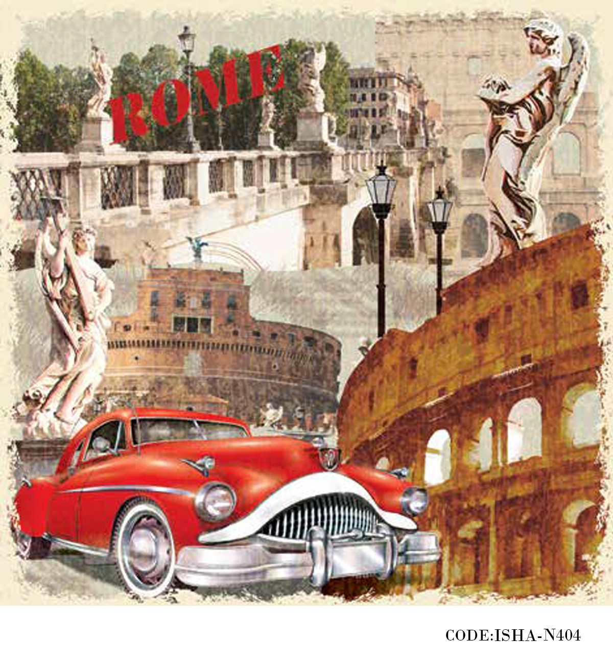 پوستر پارچه ای دیواری فانتزی مدل ROME