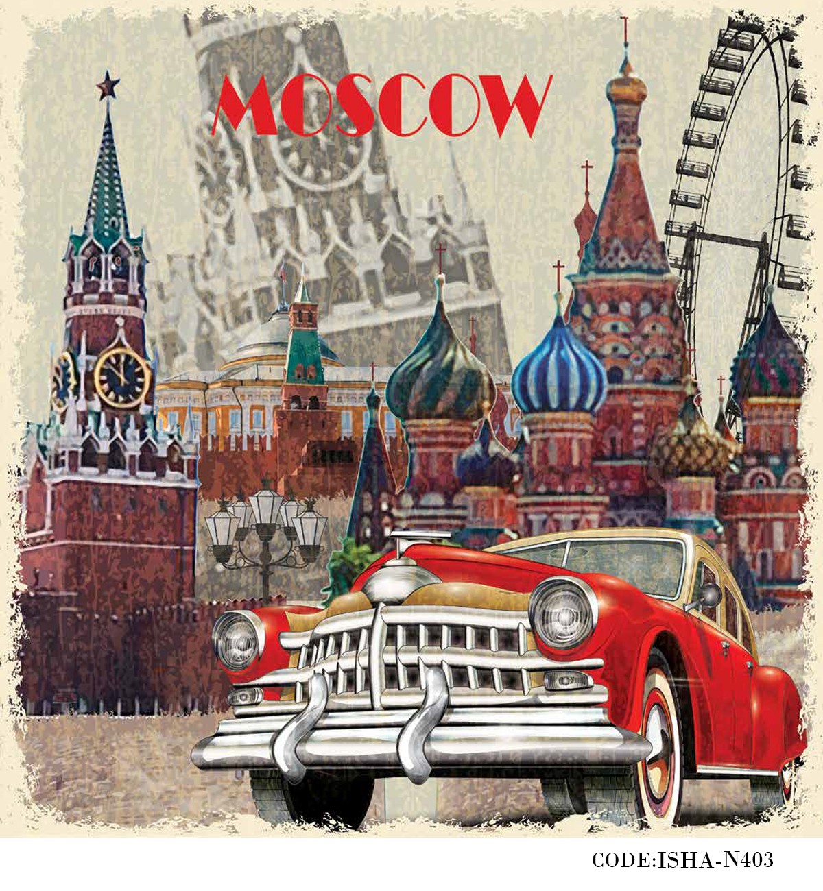 پوستر پارچه ای فانتزی دیواری مدل MOSCOW