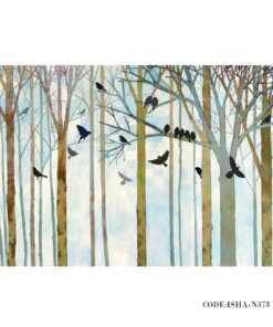 پوستر کلاسیک دیواری پارچه ای مدل شاخه