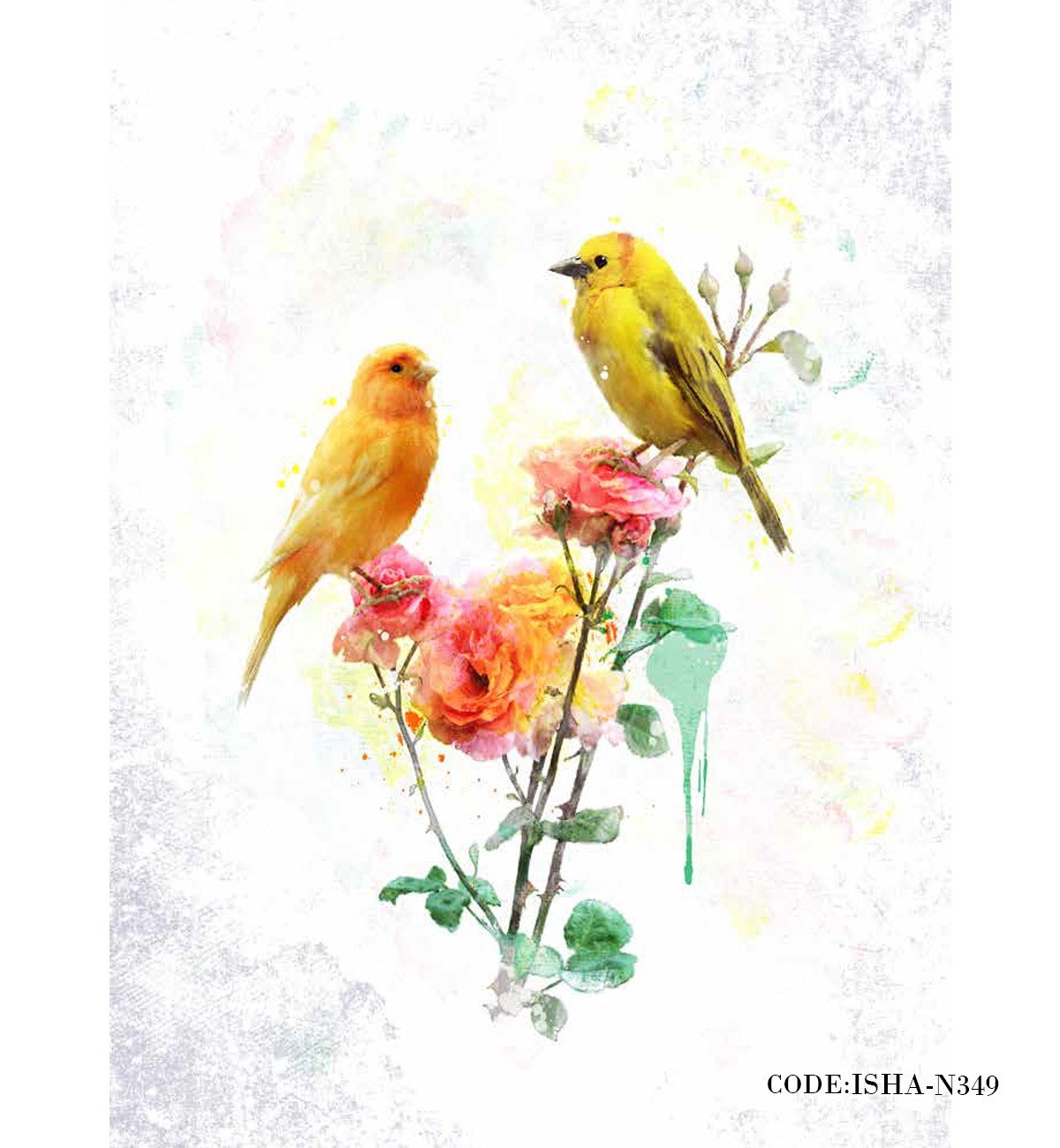 پوستر اتاق خواب دیواری پارچه ای مدل قناری