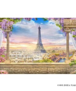 پوستر دیواری پارچه ای اتاق خواب مدل برج ایفل