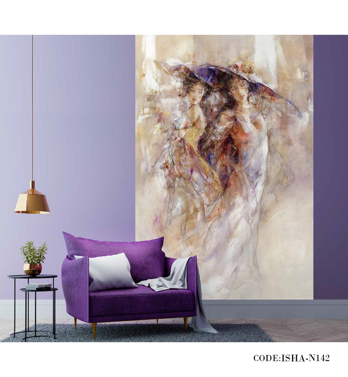 پوستر دیواری پارچه ای اتاق خواب مدل کلاه