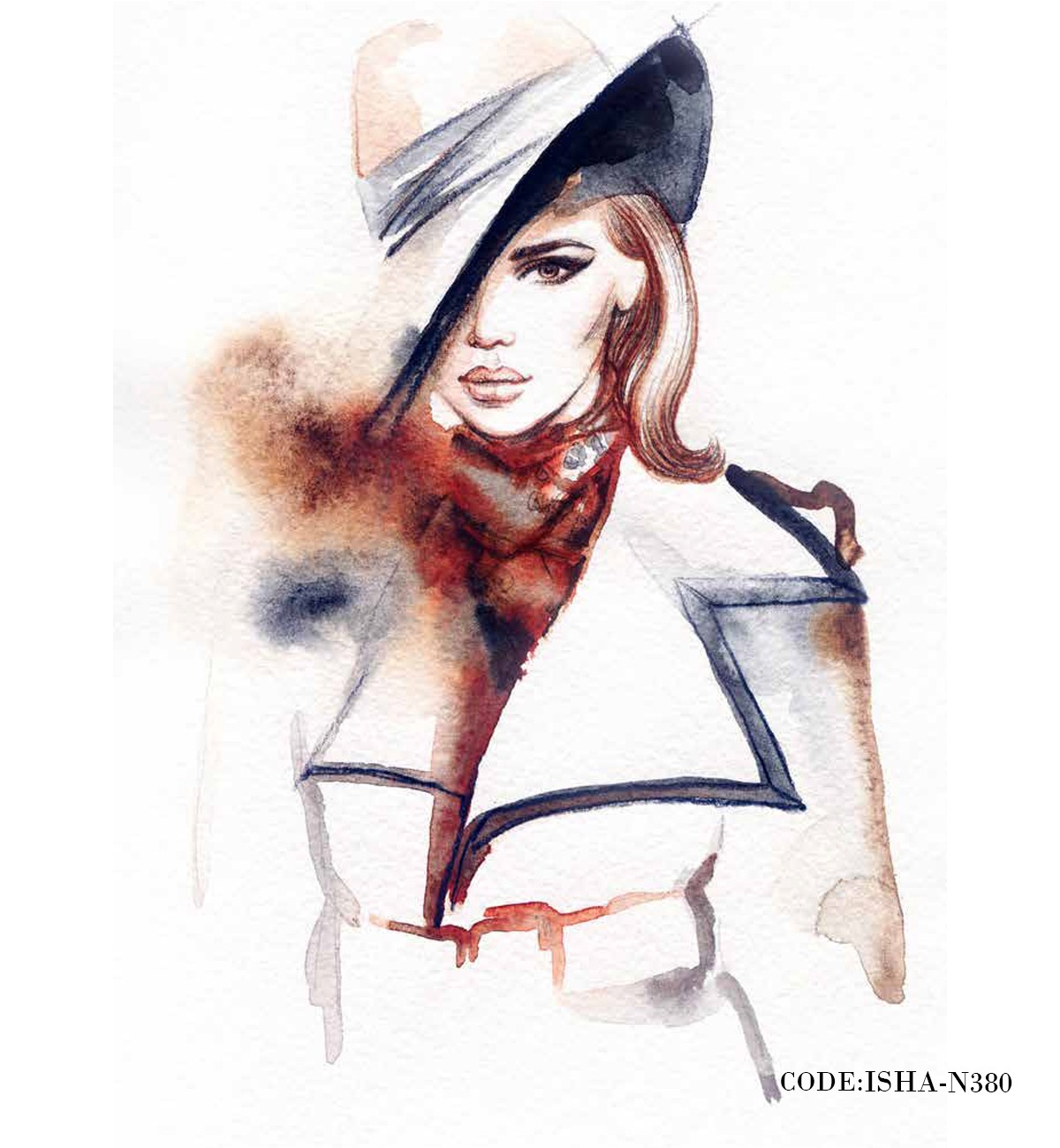 پوستر پارچه ای آرایشگاه دیواری مدل کلاه