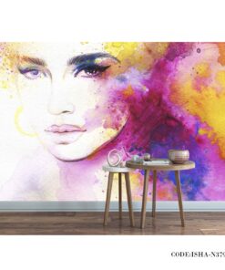 پوستر پارچه ای دیواری آرایشگاه مدل نگاه