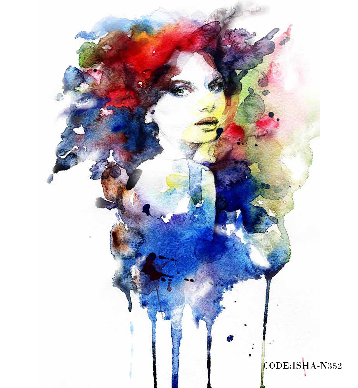 پوستر آرایشگاه دیواری پارچه ای مدل کوبیسم