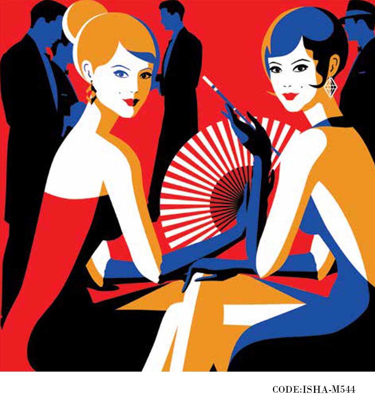 پوستر پارچه ای مشکی قرمز آرایشگاه مدل میهمانی