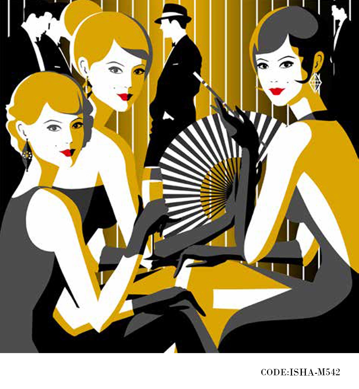 پوستر پارچه ای مشکی طلایی آرایشگاه مدل میهمانی