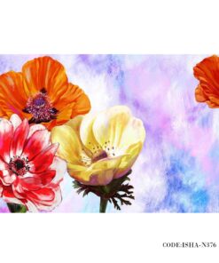 پوستر دیواری پارچه ای گل طرح ثمین