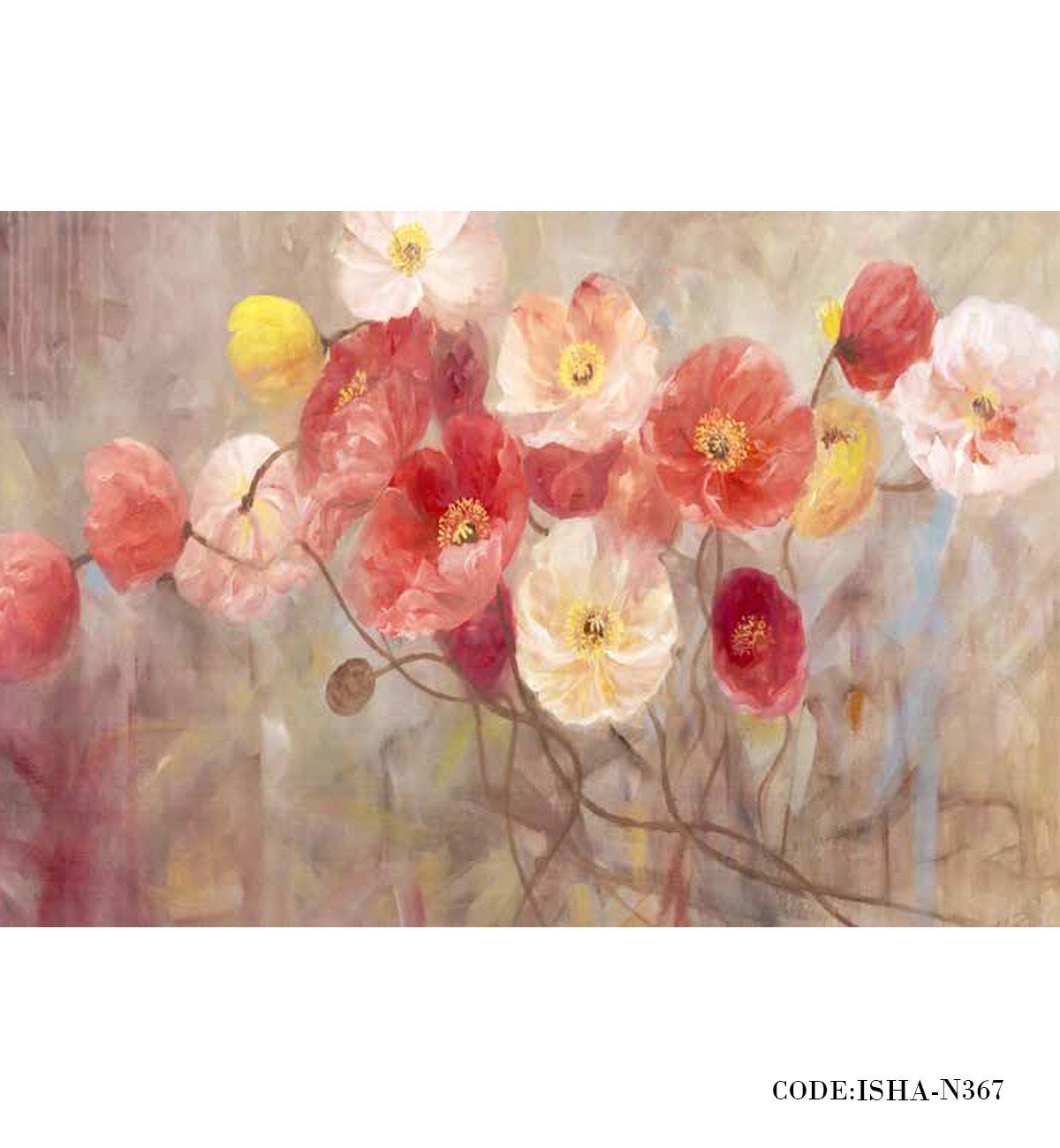 پوستر دیواری پارچه ای گل طرح شقایق