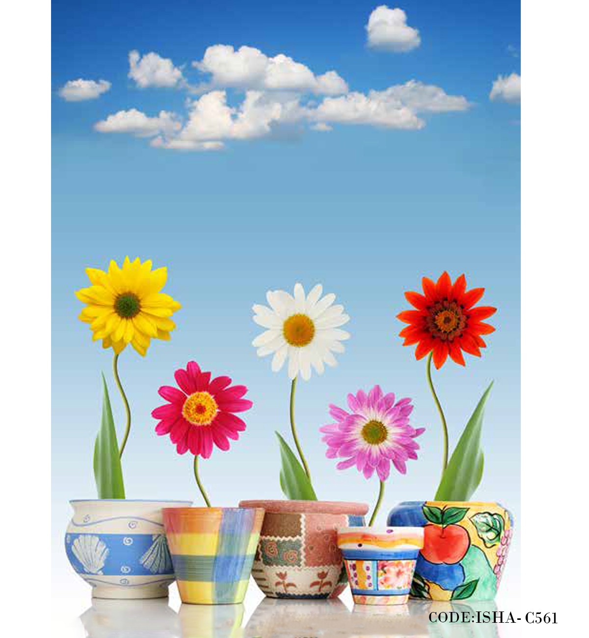 پوستر گل دیواری پارچه ای طرح آسمان