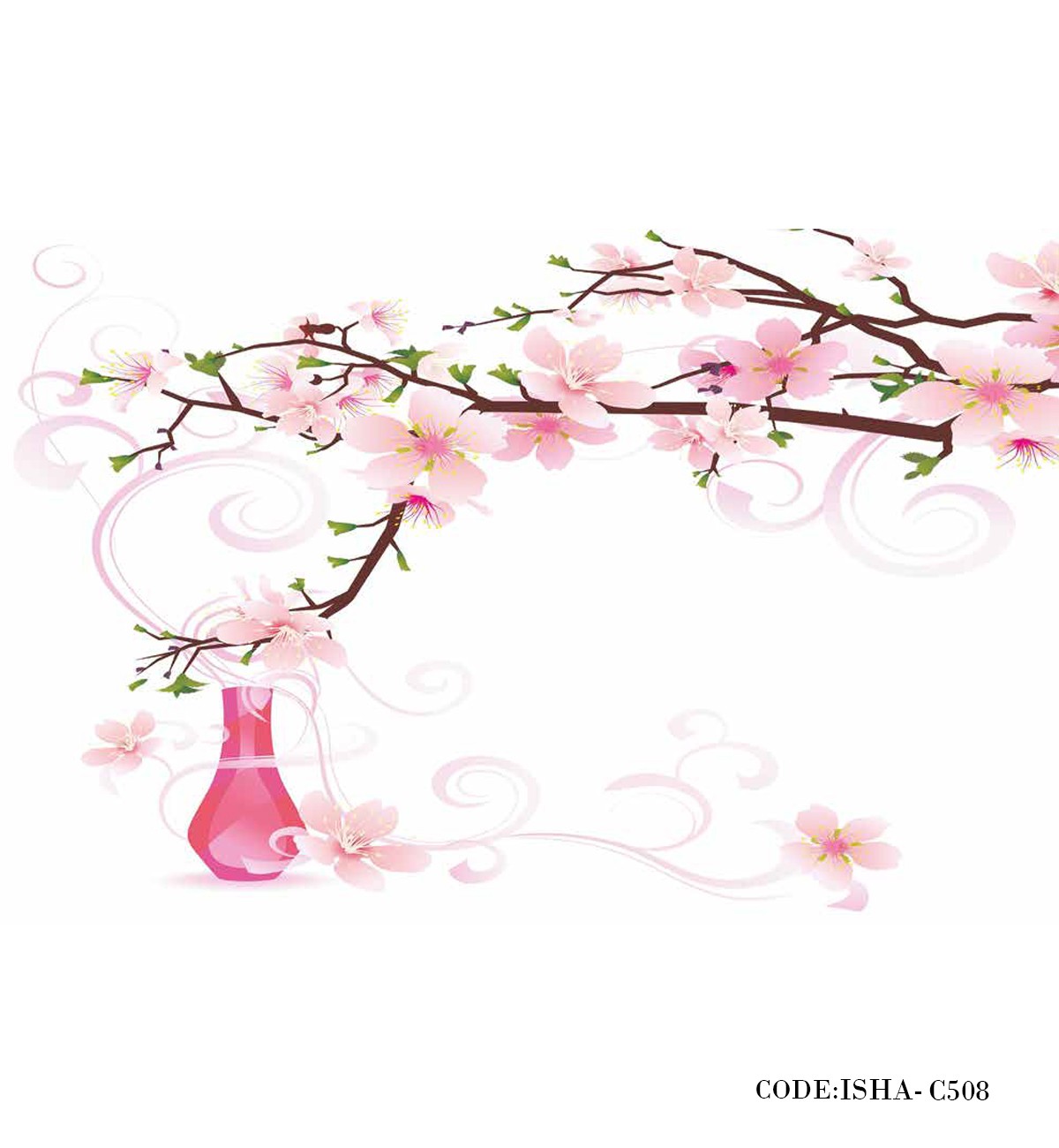 پوستر گل پارچه ای دیواری طرح شکوفه